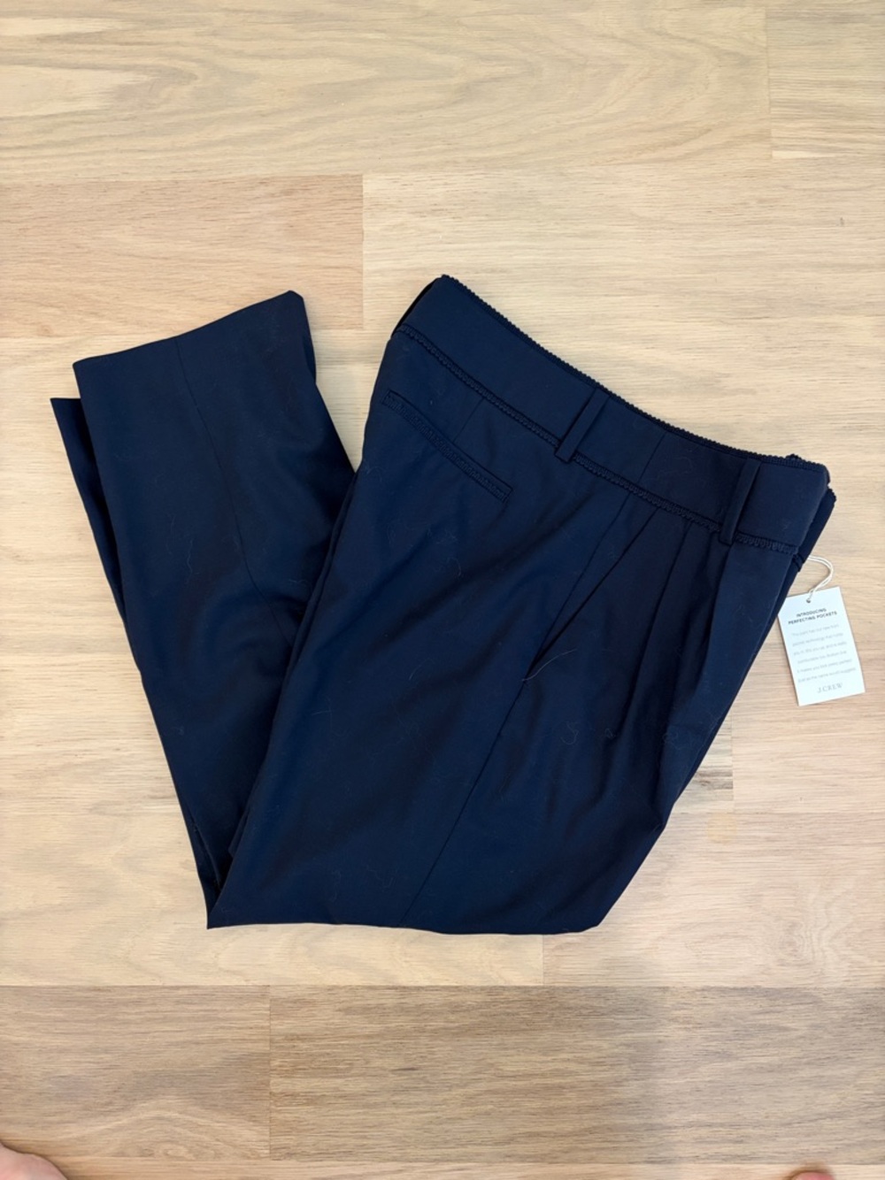 J. Crew Women’s Navy Crop Dress Pants - Pleated Front Tailored Style, 4, NWT
